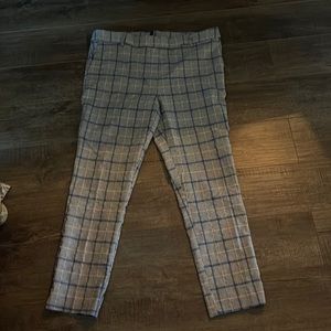 Checked pants blue pink black white size lg.